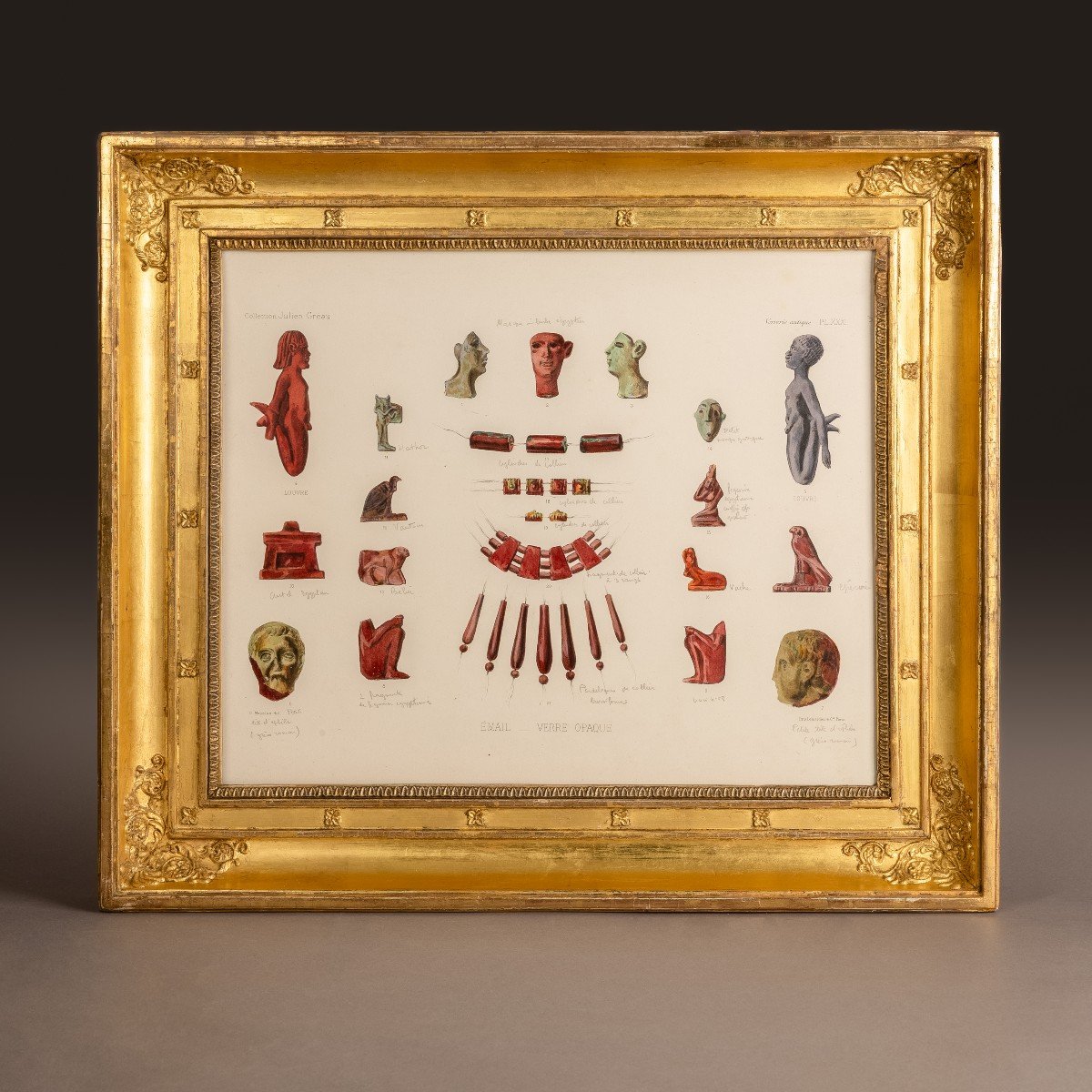Anticomanie - planche gravée et gouachée de la collection Julien Gréau - tirage 90