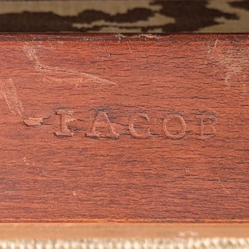 Jacob Desmalter - Desk Amchair A Chassis - Mahogany And Silk Velvet - Empire Style, Restaurati-photo-7
