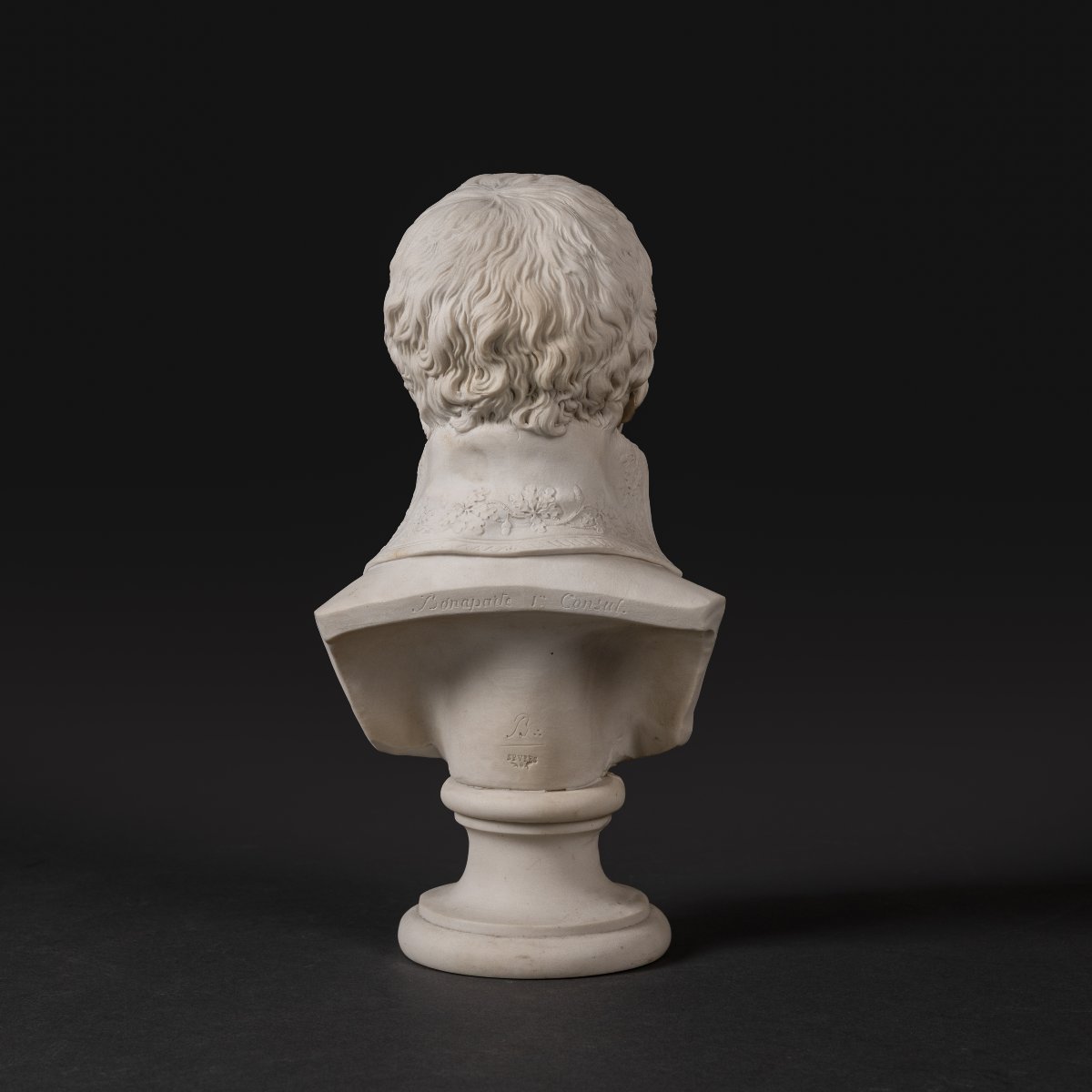 Manufacture de Sèvres, 1800-1801 - buste de Bonaparte Consul d'après Boizot - biscuit -photo-1