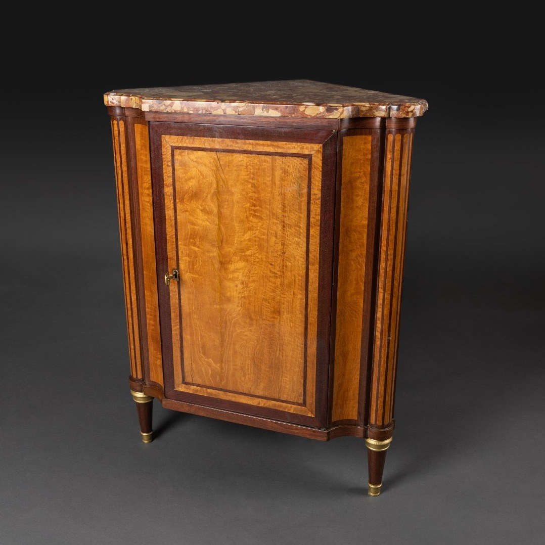 Etienne Levasseur, Maitre In 1767—corner Cupoboard - Lemonwood —louis XVI Period