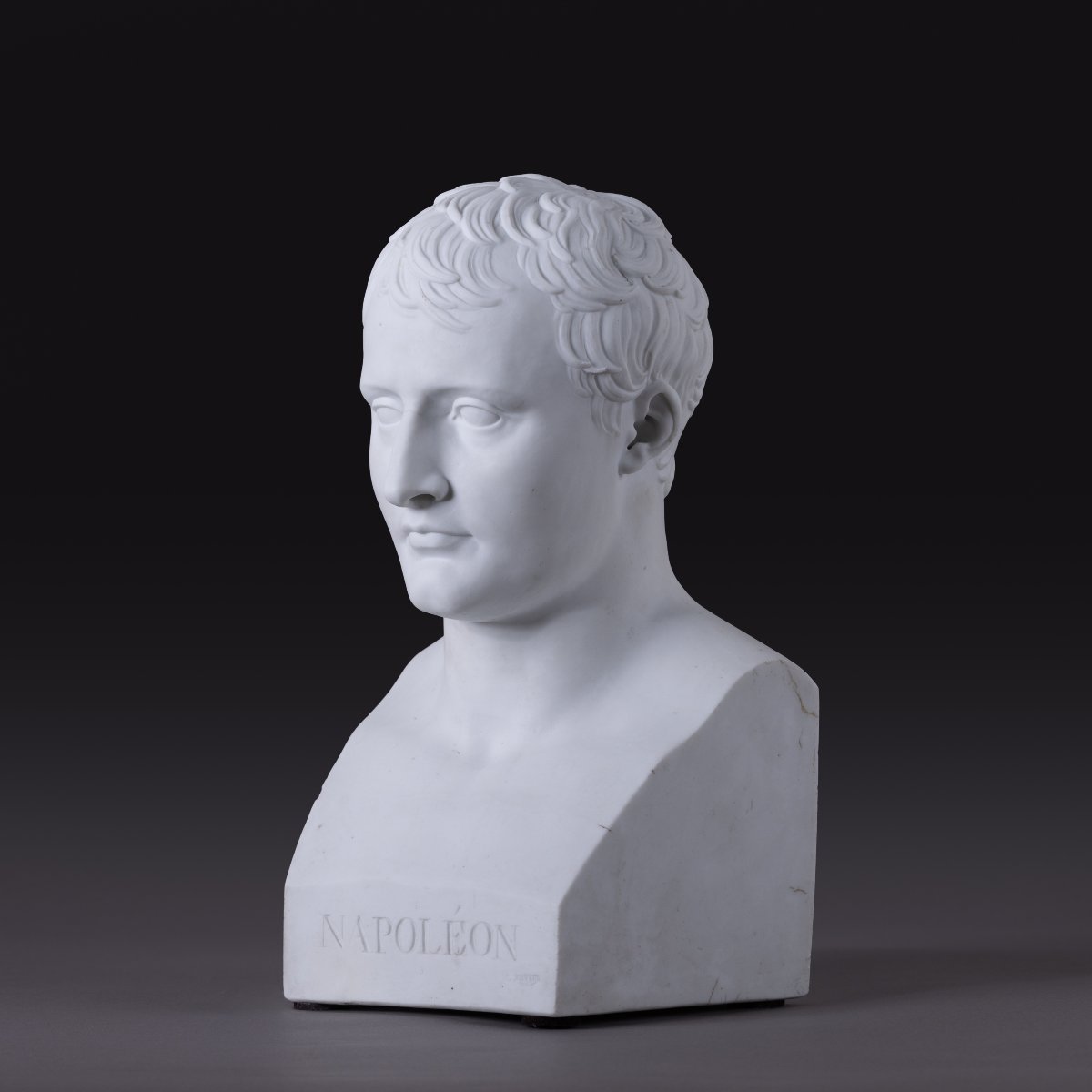 Manufacture Impériale de Sèvres, 1808 - buste de Napoléon d'ap. Chaudet - 2nde grandeur, biscui-photo-2