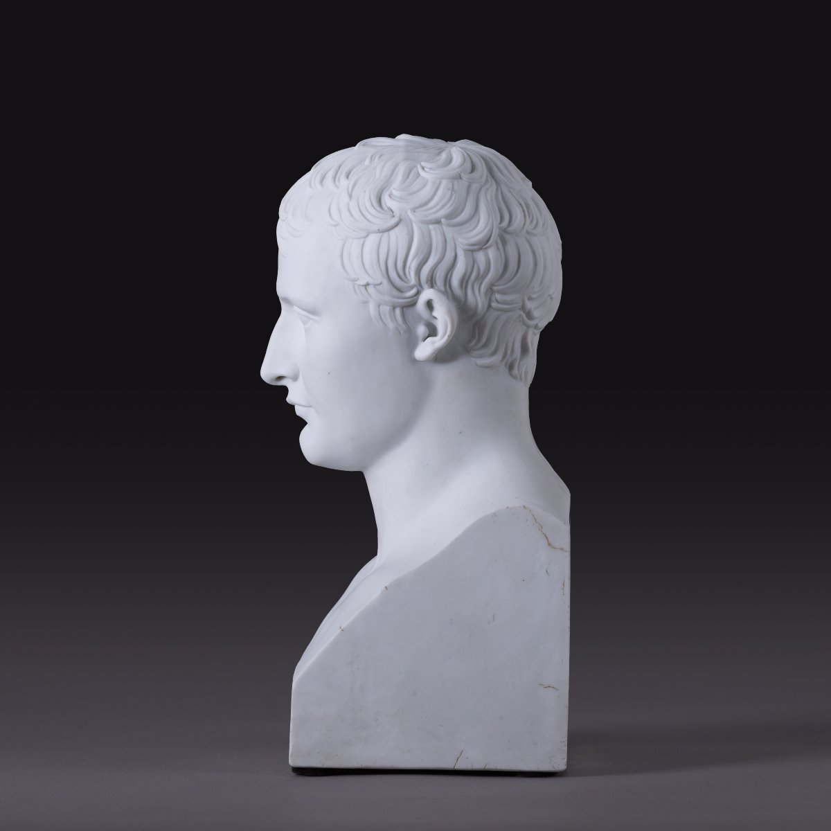 Manufacture Impériale de Sèvres, 1808 - buste de Napoléon d'ap. Chaudet - 2nde grandeur, biscui-photo-3
