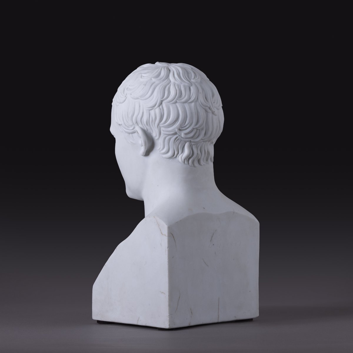 Manufacture Impériale de Sèvres, 1808 - buste de Napoléon d'ap. Chaudet - 2nde grandeur, biscui-photo-4