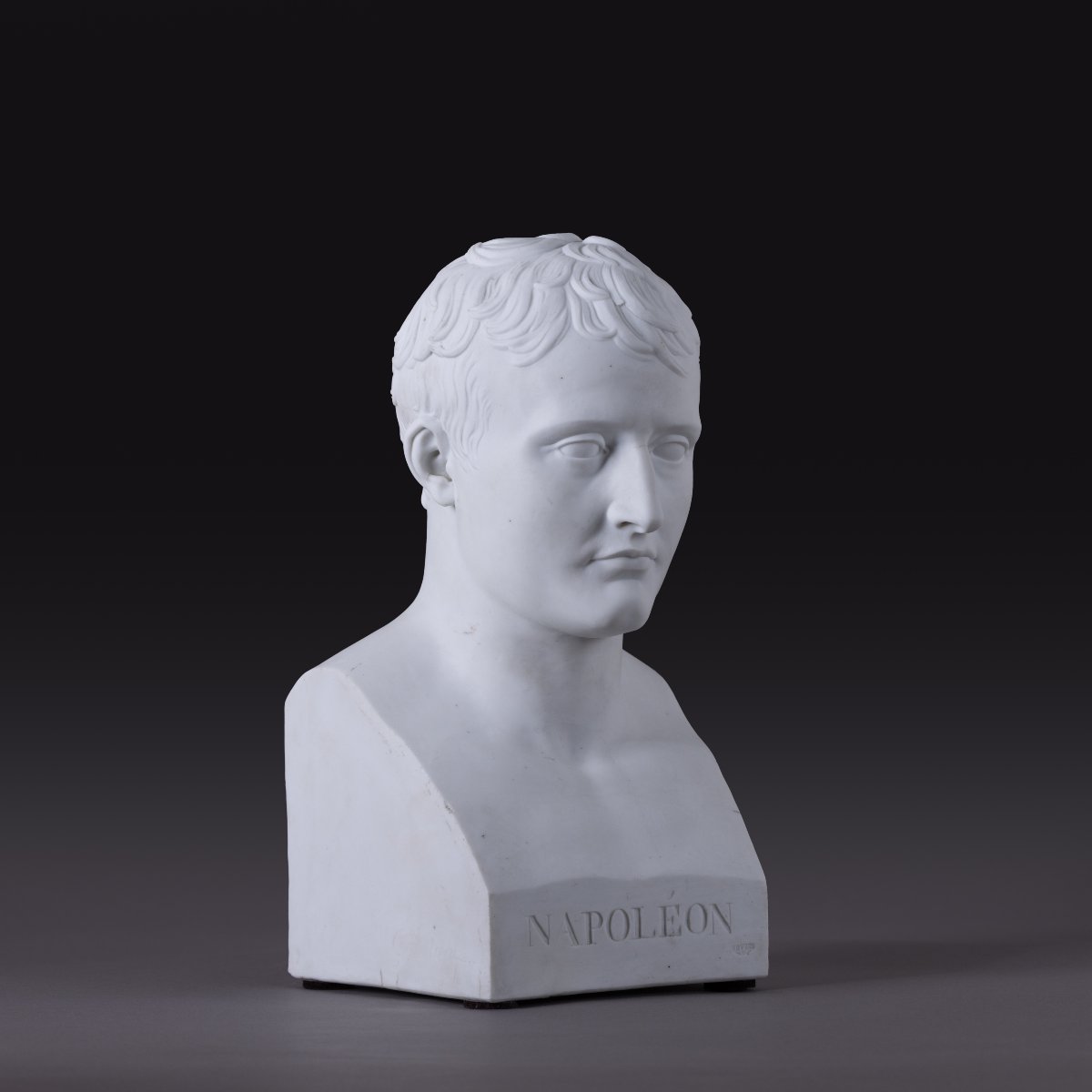 Manufacture Impériale de Sèvres, 1808 - buste de Napoléon d'ap. Chaudet - 2nde grandeur, biscui-photo-4