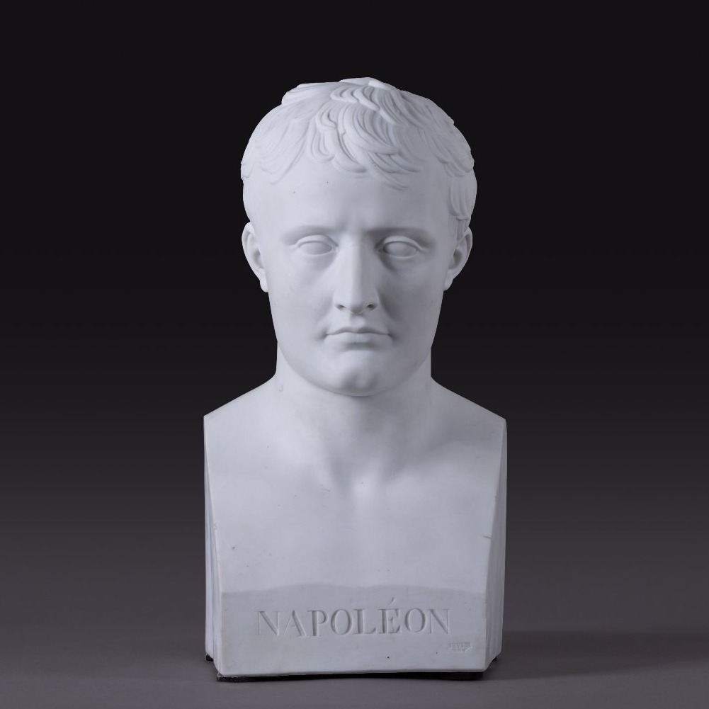 Manufacture Impériale de Sèvres, 1808 - buste de Napoléon d'ap. Chaudet - 2nde grandeur, biscui