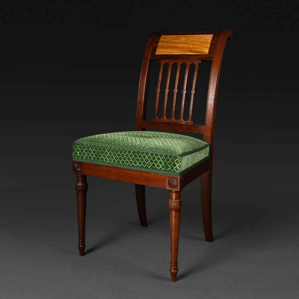 Georges Jacob, C. 1790—louis XVI-style Mahogany And Lemonwood Chair, Directoire Period—lefuel Collection-photo-2