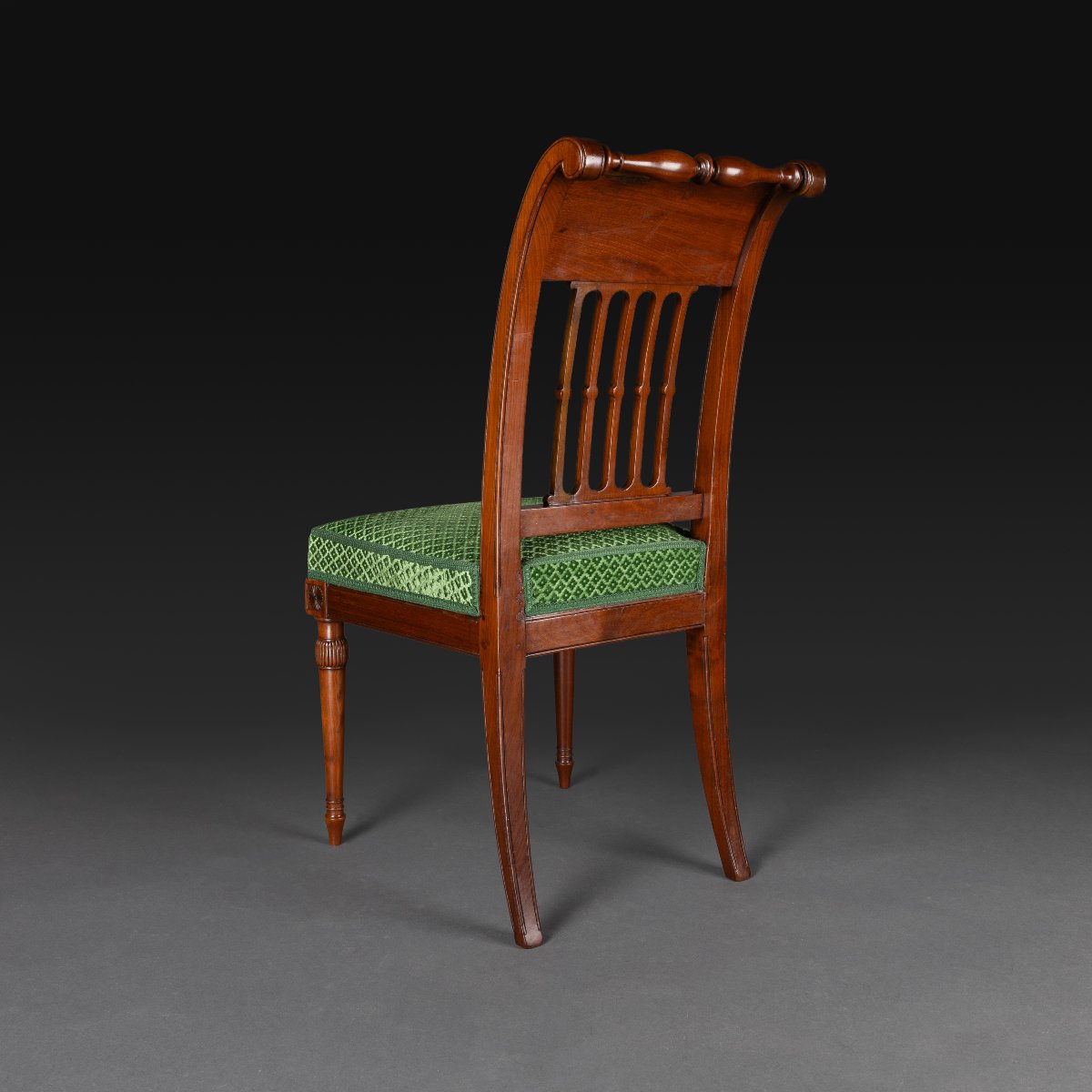 Georges Jacob, C. 1790—louis XVI-style Mahogany And Lemonwood Chair, Directoire Period—lefuel Collection-photo-3