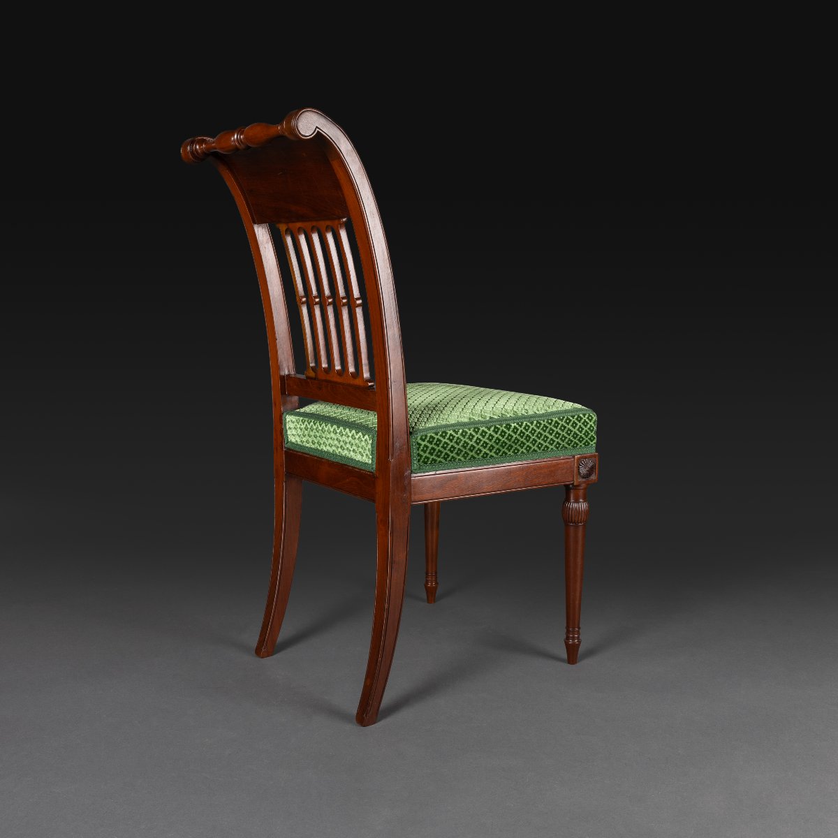 Georges Jacob, C. 1790—louis XVI-style Mahogany And Lemonwood Chair, Directoire Period—lefuel Collection-photo-2