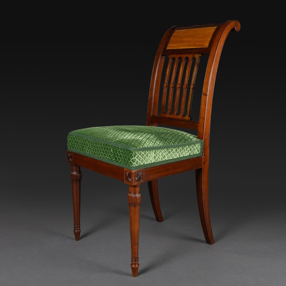Georges Jacob, C. 1790—louis XVI-style Mahogany And Lemonwood Chair, Directoire Period—lefuel Collection