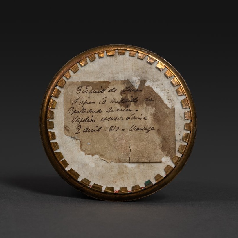 Manufacture Impériale de Sèvres d'après Andrieu - médaillon en biscuit de Napoléon et ML-photo-4