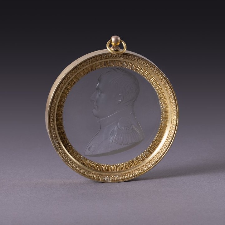 Paris, retour des Cendres - rare médaillon en verre moulé de Napoléon d'après Andrieu-photo-2