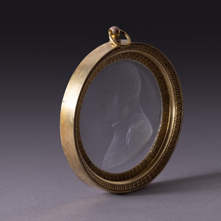 Paris, retour des Cendres - rare médaillon en verre moulé de Napoléon d'après Andrieu-photo-4
