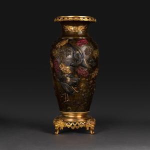 Crystal Staircase, Ca. 1880 (e. Lièvre) — Very Important Sentoku Vase, Japan, Meiji Era