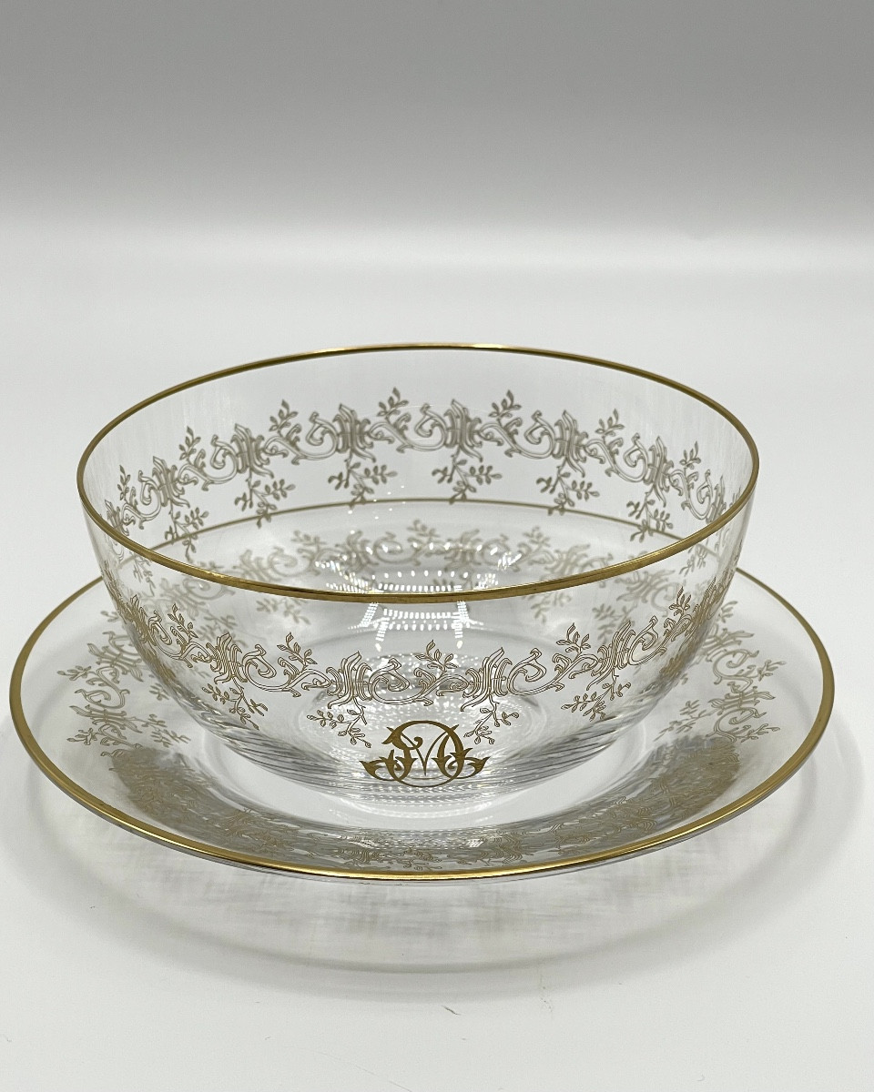 Baccarat - “récamier” Bowl And Cup