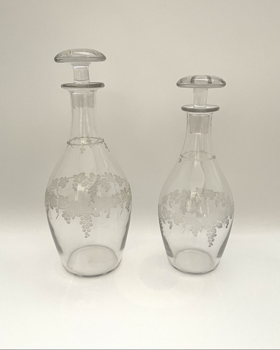 BACCARAT - paire de carafe modèle Riesling