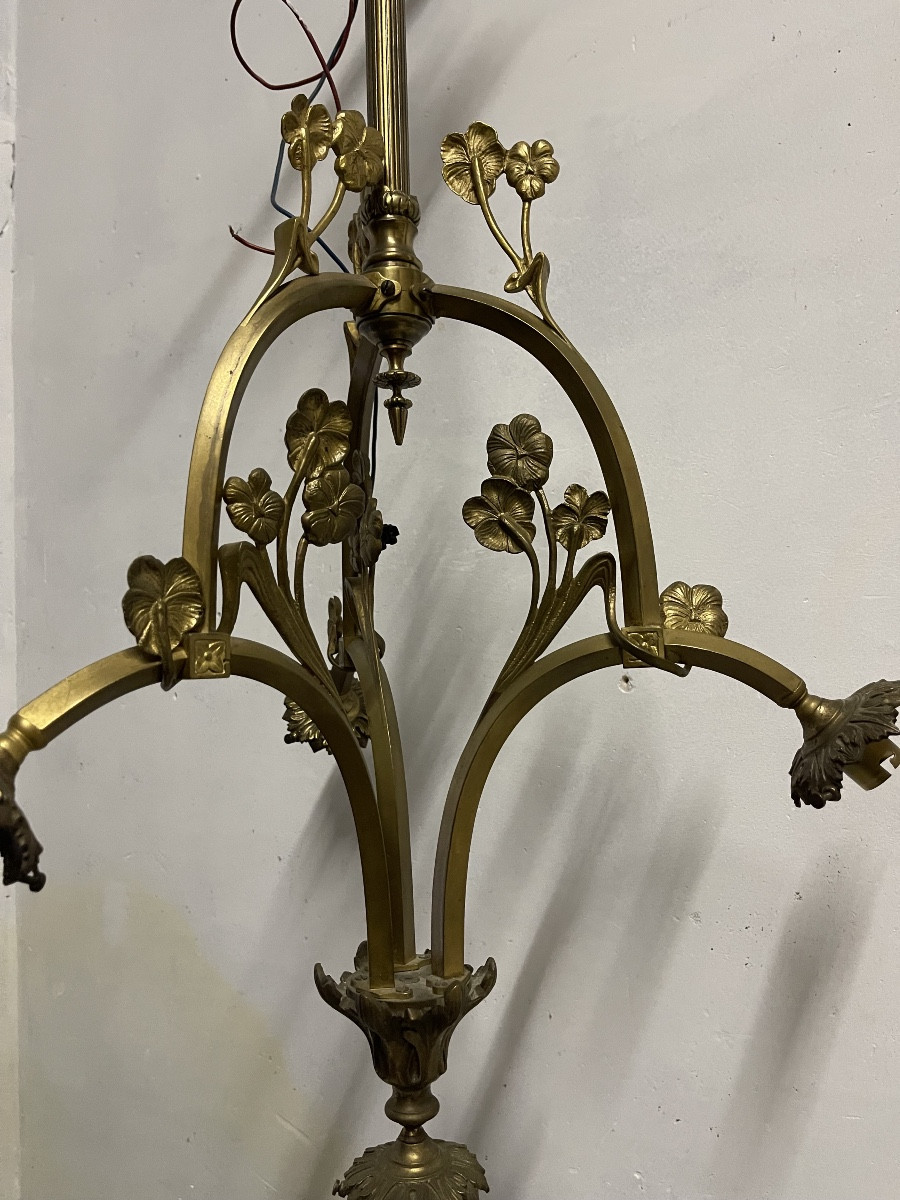 DAUM- NANCY  - Lustre Art Nouveau -photo-2