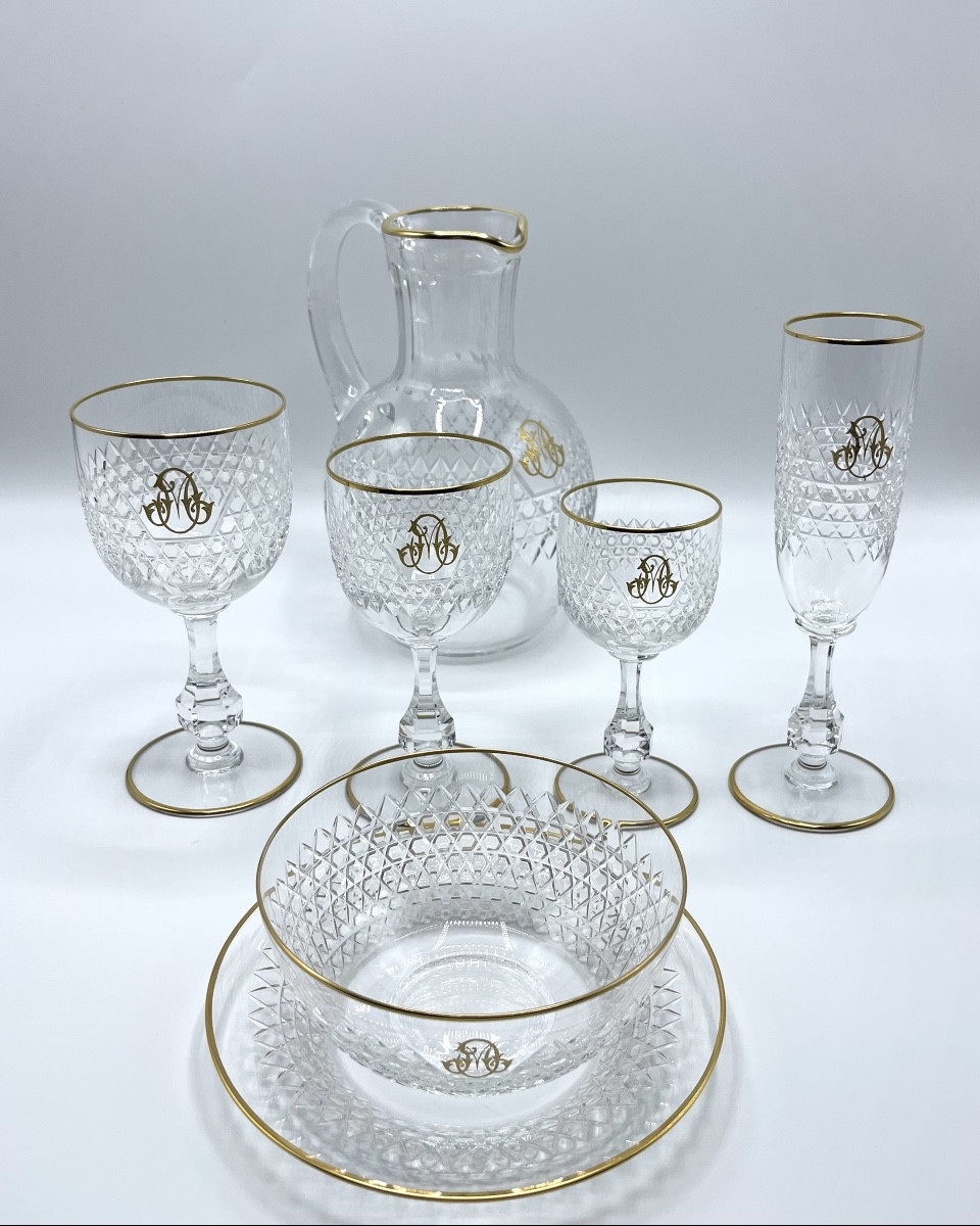 BACCARAT- service 73 pièces LUCULLUS  OR