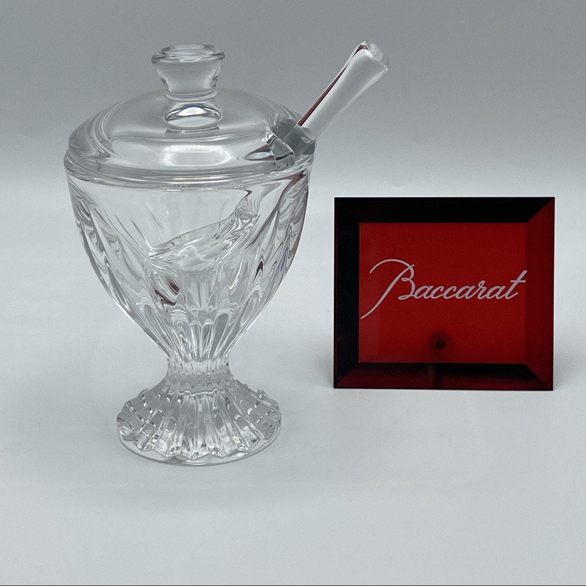 Baccarat - Massena Mustard Pot With Spoon