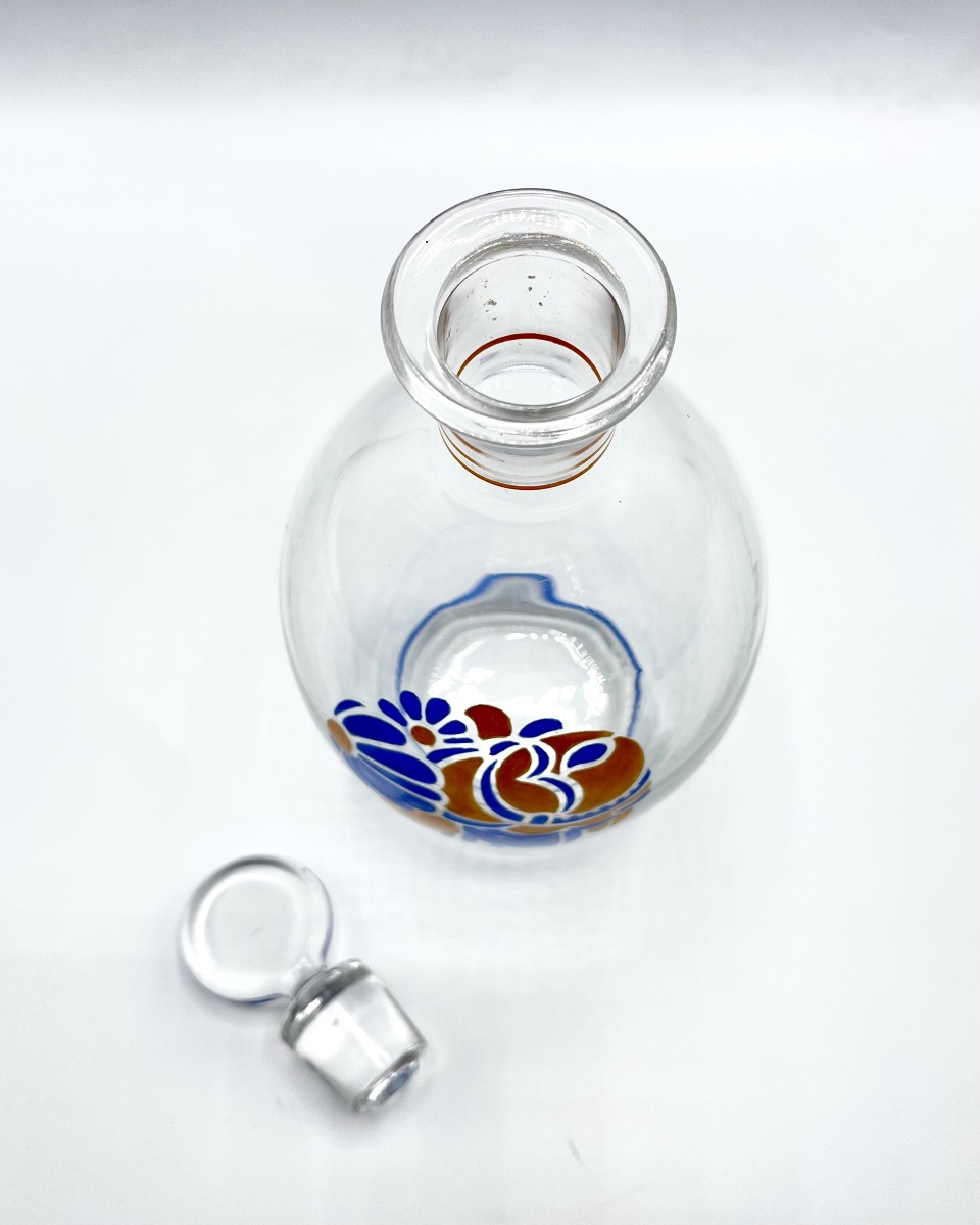 BACCARAT - carafe des années 30 émaillée-photo-3