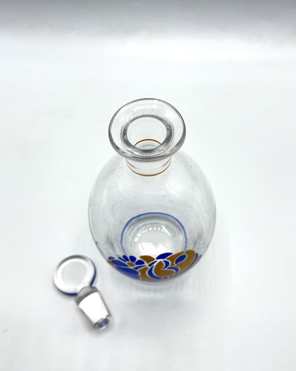 Baccarat - Small Enameled Carafe From The 1930s-photo-2