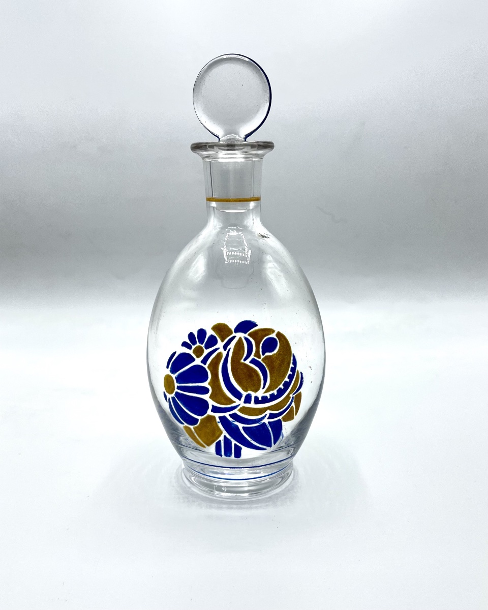 Baccarat - Small Enameled Carafe From The 1930s