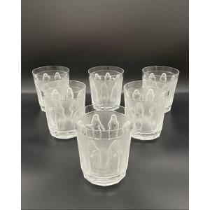 Lalique -  6  Gobelet Whisky - Femmes Antiques 