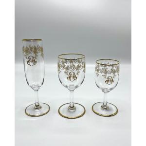 Baccarat - Set Of Three “récamier” Glasses  