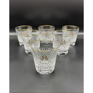 Baccarat - 6 Gobelets Whisky  Lucullus  Or