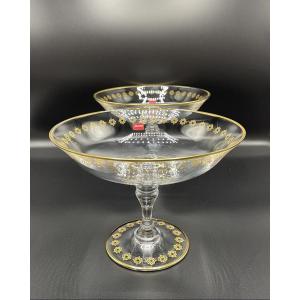 Baccarat- Paire De Coupe Haute - Or