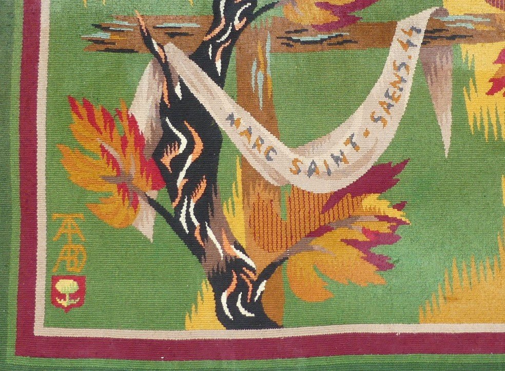 Marc Saint-saëns - The Drinkers - Aubusson Tapestry-photo-2