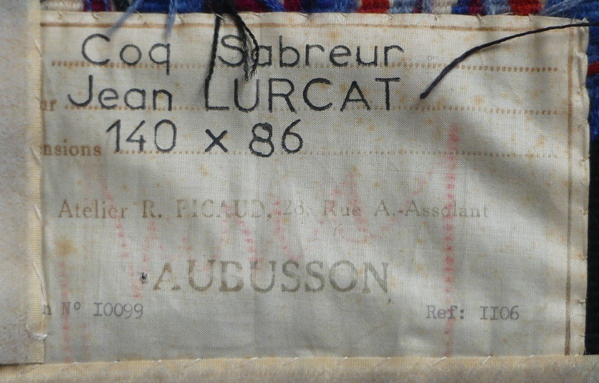 Jean Lurçat - Coq Sabreur - Tapisserie d'Aubusson-photo-4