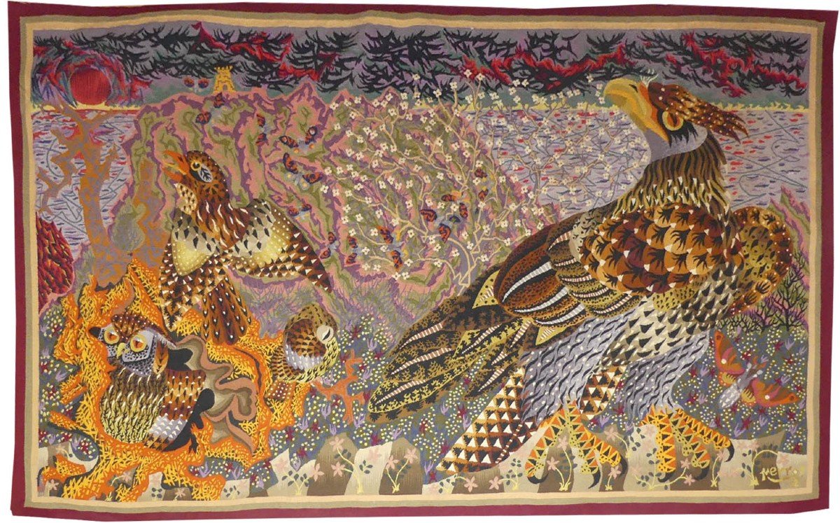 René Perrot - Birds - Aubusson Tapestry