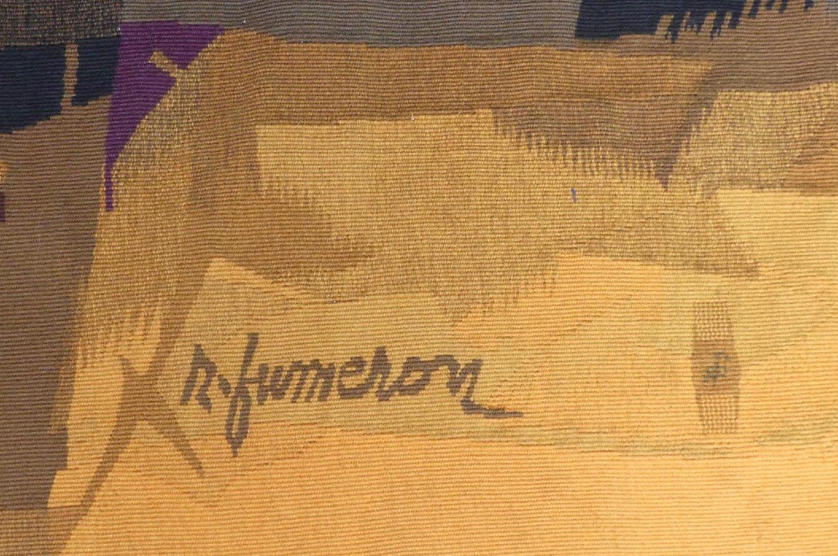 René Fumeron  -  Composition  -  tapisserie d'Aubusson-photo-3