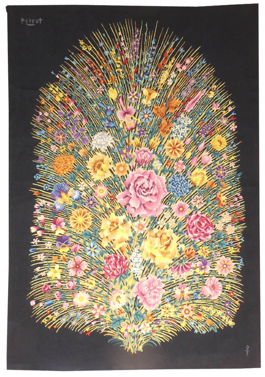 René Perrot - Bouquet Of Fireworks - Aubusson Tapestry