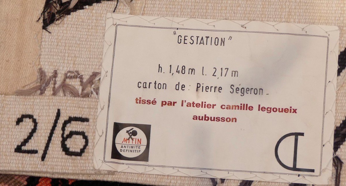 Pierre Segeron - Gestation - Aubusson Tapestry-photo-4