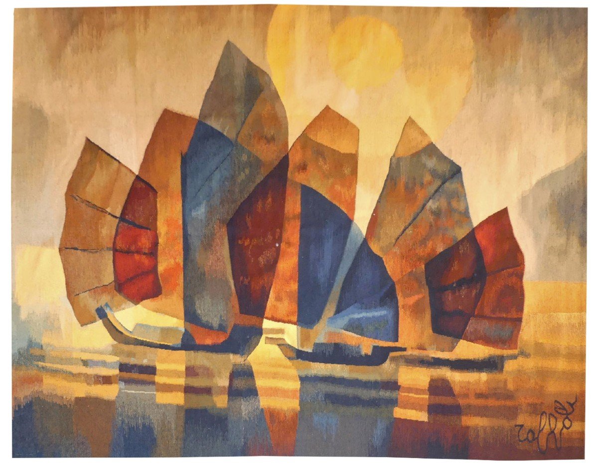 Louis Toffoli - The Junks - Aubusson Tapestry