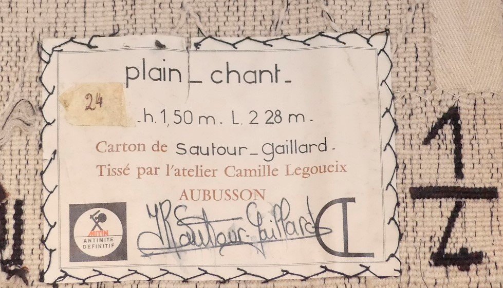 Jean-rené Sautour-gaillard - Plainchant - Aubusson Tapestry-photo-4