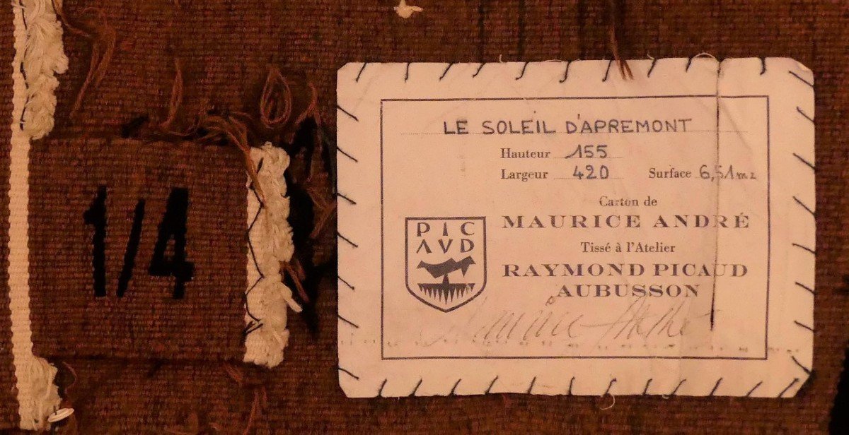 Maurice André - Le Soleil d'Apremont - Tapisserie d'Aubusson-photo-4
