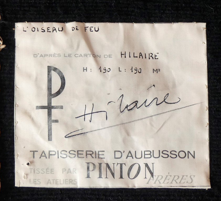 Camille Hilaire -  l'Oiseau De Feu  -  Tapisserie d'Aubusson-photo-4