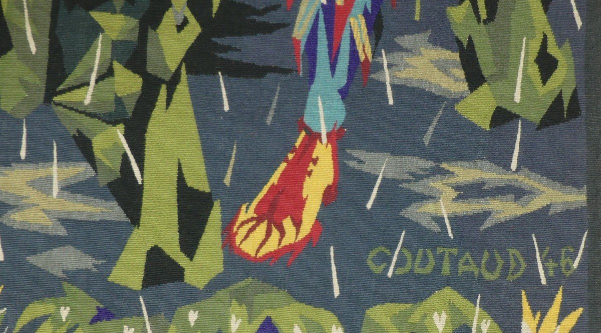 Lucien Coutaud -  La Pluie  -  Tapisserie d'Aubusson-photo-3