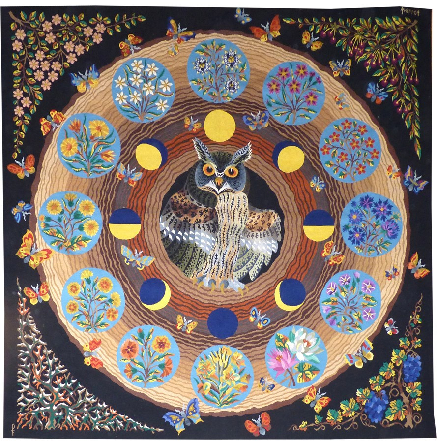 René Perrot - Nature Measuring Time - Aubusson Tapestry