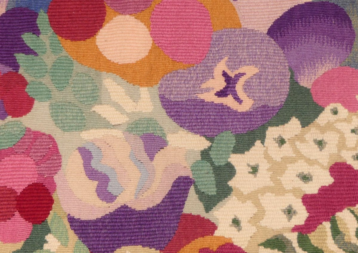 Jacqueline Duhême - Butterfly Bouquet - Aubusson Tapestry-photo-2