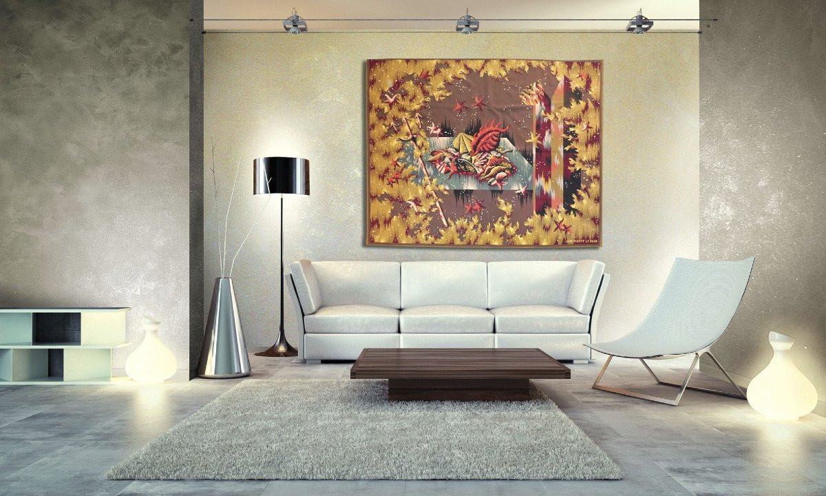 Jean PICART LE DOUX -   Le trident de Neptune   - Tapisserie d'Aubusson-photo-4