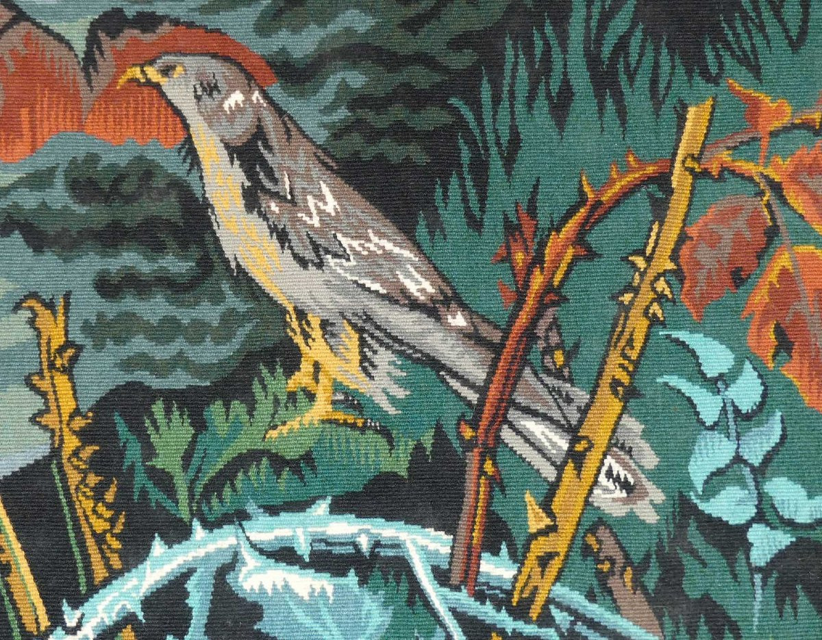 Elie Maingonnat - The Falcon - Aubusson Tapestry-photo-2