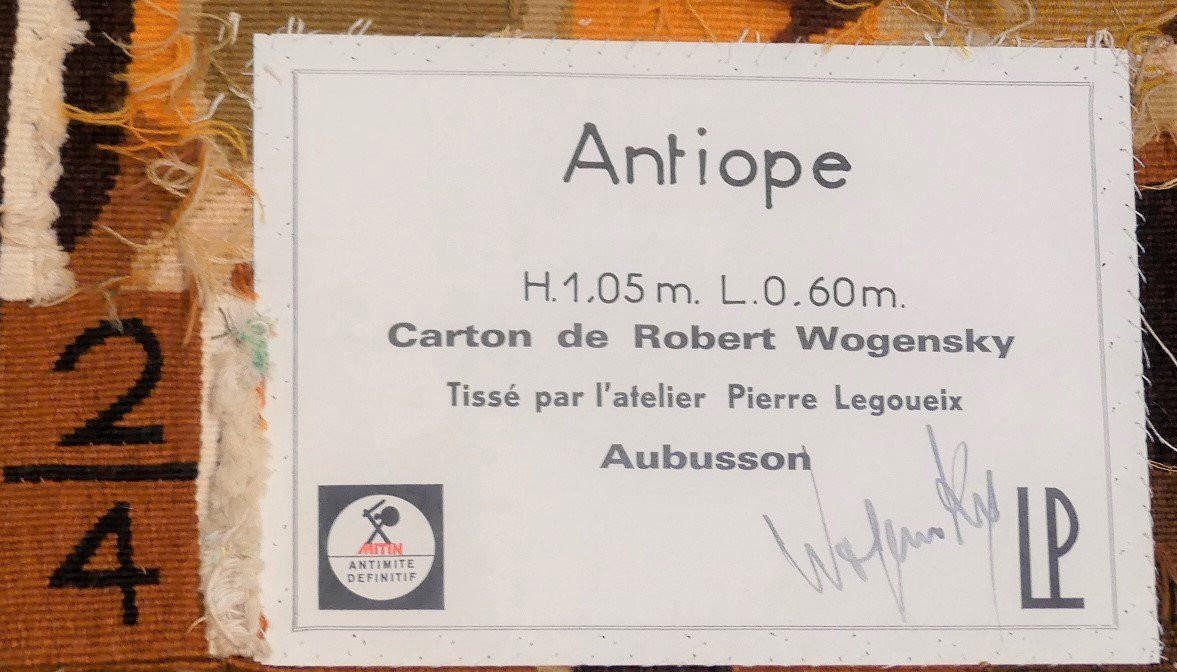 Robert Wogensky -   Antiope   - tapisserie d'Aubusson-photo-4