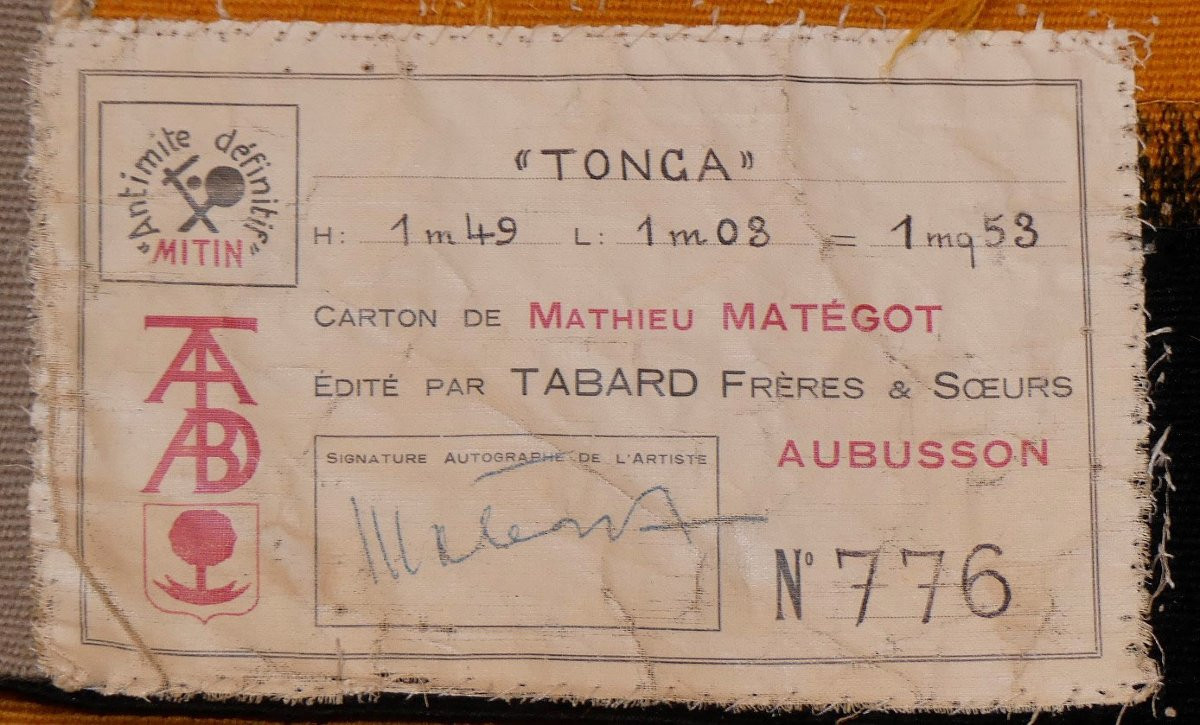 Mathieu Matégot - Tonga - Aubusson Tapestry-photo-4