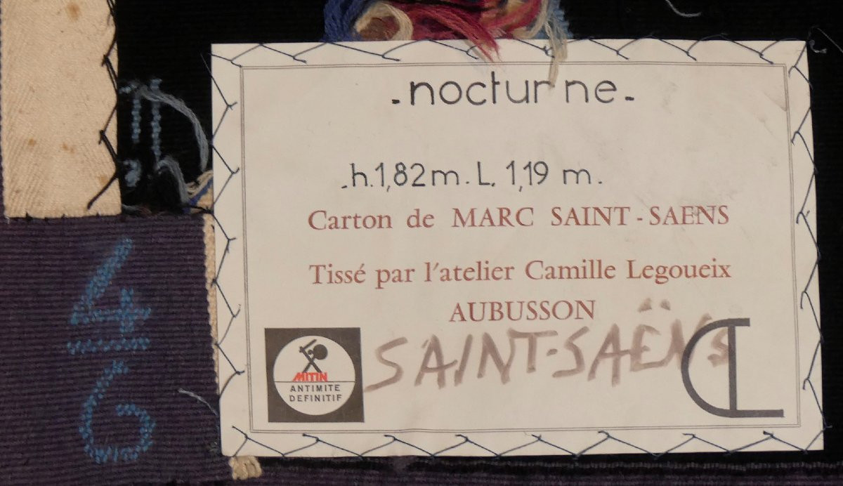 Marc Saint-Saëns - Nocturne  -  Tapisserie d'Aubusson-photo-4