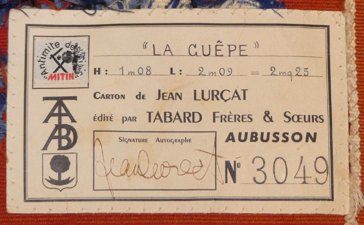 Jean Lurçat - La guêpe - Tapisserie d'Aubusson-photo-4