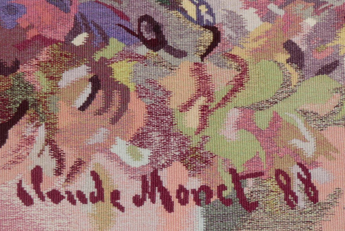 d'après Claude Monet - Cap d'Antibes, mistral  -  Tapisserie d'Aubusson-photo-2