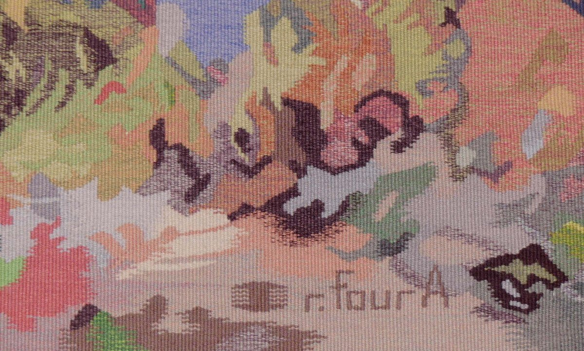 d'après Claude Monet - Cap d'Antibes, mistral  -  Tapisserie d'Aubusson-photo-3